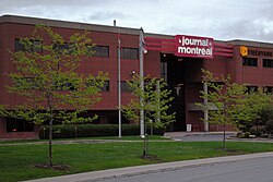 The headquarters of Le Journal de Montréal on Rue Frontenac in Montreal