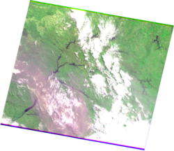 Smoke arriving at the Southeast region of Brazil on 19 August 2019 (CBERS-4)