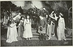 Mary Pickford and Ernest Truex in the 1913 Broadway production of A Good Little Devil
