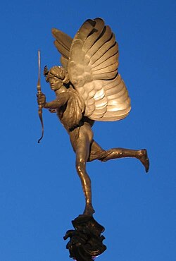 The statue of Anteros in Piccadilly Circus, London, was made in 1893 and is one of the first statues cast in aluminium.