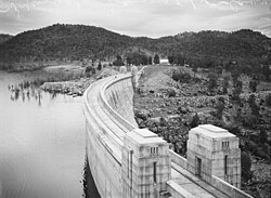 The original gravity dam wall, 1938