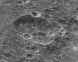 Lunar crater, taken by Zond 8