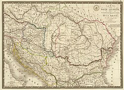 The map of Dacia by Brue Adrien Hubert (1826)