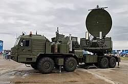 Krasukha, a Russian mobile, ground-based, electronic warfare (EW) system used to jam AWACS and airborne radars on radar-guided missiles