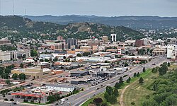 Aerial view of the city