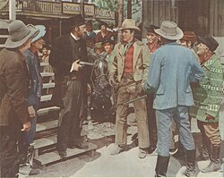 John McIntire and Stewart in The Far Country (1955)