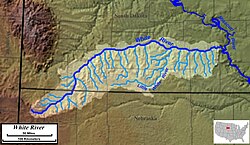 The White River and multiple tributaries cut across the reservation