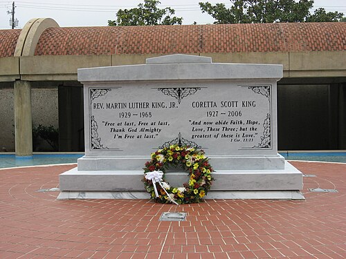 Martin Luther King Jr. and Coretta Scott King sarcophagus within the Martin Luther King Jr. National Historic Site