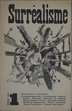 Yvan Goll, Surréalisme, Manifeste du surréalisme,[25] Volume 1, Number 1, 1 October 1924, cover by Robert Delaunay
