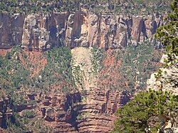 Rockfall in the Grand Canyon
