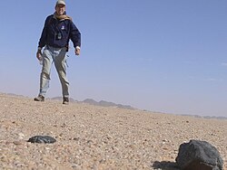 2008 TC3 meteorite fragments found on February 28, 2009, in the Nubian Desert, Sudan