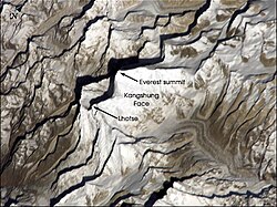 Kangshung Face (the east face) as seen from orbit
