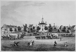 Engraving of the Courthouse in Independence, 1855