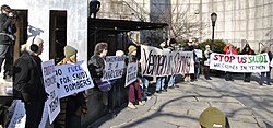 Protest against Saudi blockade of Yemen, New York City, 2017