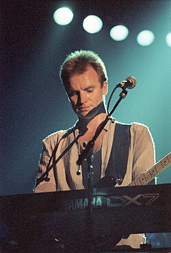 Sting performing as a solo artist in May 1986