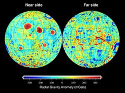 Map of the Moon's gravity anomalies