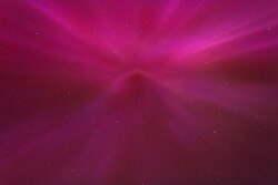 Divergence point of a coronal aurora