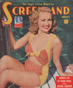 Grable on the cover of Screenland, August 1942