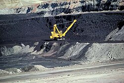 Coal strip mine in Wyoming
