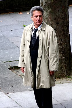 Hoffman during the filming of Last Chance Harvey in 2008