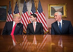 Speaker Paul Ryan meets with Donald Trump and Mike Pence on Capitol Hill after their election victory