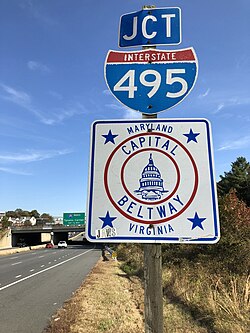 I-495/Capital Beltway signage in Virginia