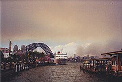 A pall of bushfire smoke over Sydney during the 1994 Eastern seaboard fires.