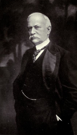 Senator Joseph B. Foraker in 1908, his final full year as senator before his re-election defeat