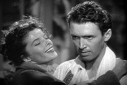 Katharine Hepburn and Stewart in The Philadelphia Story (1940), for which he won his only Academy Award for Best Actor