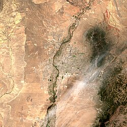 Satellite view of Albuquerque taken in May 2023