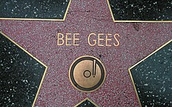 Bee Gees' star on the Hollywood Walk of Fame