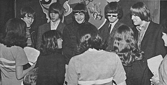 The Byrds greeting fans, 1965