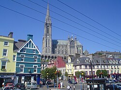 Many cathedrals are important landmarks. Cobh Cathedral, Ireland, rises up above the town.