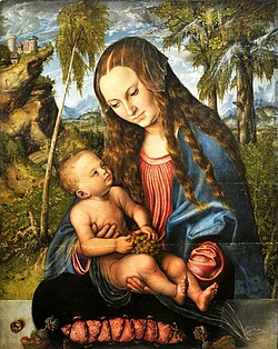 The Blessed Virgin Mary depicted as mother, holding the Child Jesus. Archdiocesan Museum, Wrocław.