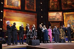 An all-star ensemble performs at the 2023 Gershwin Prize honouring Mitchell.