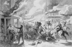 Quantrill's 1863 raid burned the town of Lawrence and killed 164 townspeople.