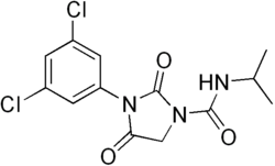 Iprodione is a popular fungicide containing the hydantoin group.
