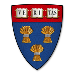 The coat of arms of Harvard Law School which was retired in 2016