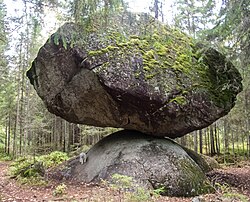A balancing rock called Kummakivi (literally "strange stone")[3]