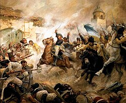 The Battle of Rancagua during the Chilean War of Independence, by Pedro Subercaseaux.