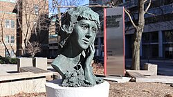 Bust of Mary Pickford on University Avenue, near her Toronto birthplace
