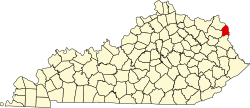 Location of Boyd County, Kentucky
