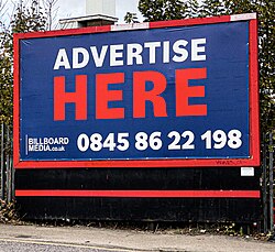 A billboard in Chatham, Kent, England