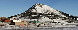 Observation hill overlooks McMurdo Station