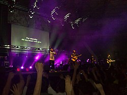 Hillsong Church, a Pentecostal mega church in Sydney, Australia, known for its contemporary worship music